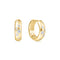 Gold Small Chubby Sparkling Huggie Hoop Earrings